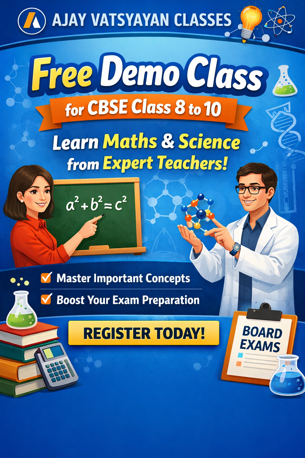 Free Demo Class for CBSE Class 8 to 10 (Maths & Science)