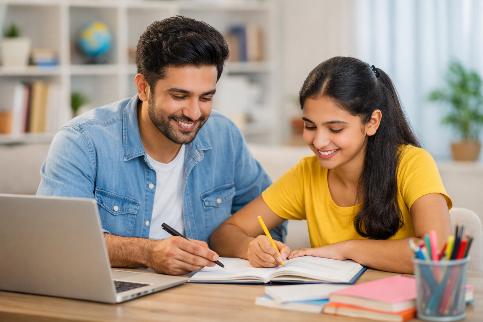 Tutor guiding student – Noida home tuition