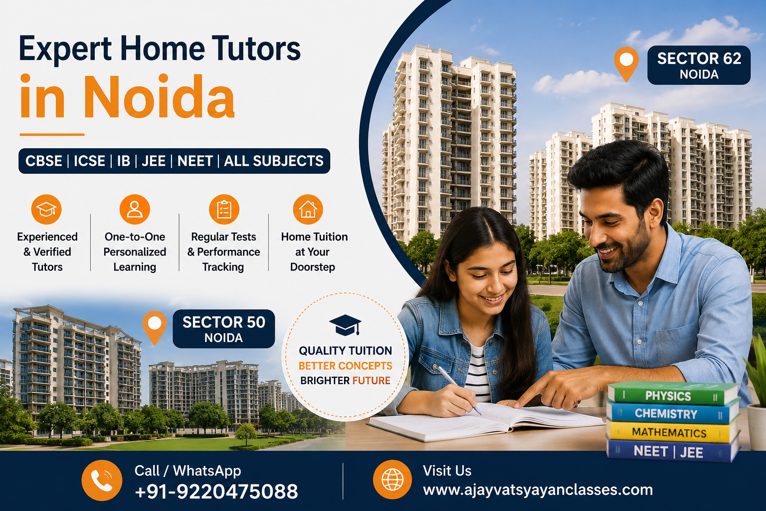 Expert Home Tutors in Noida – CBSE, ICSE, IB, JEE & NEET